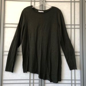 2 Zara uneven long sleeve layering shirts size large
